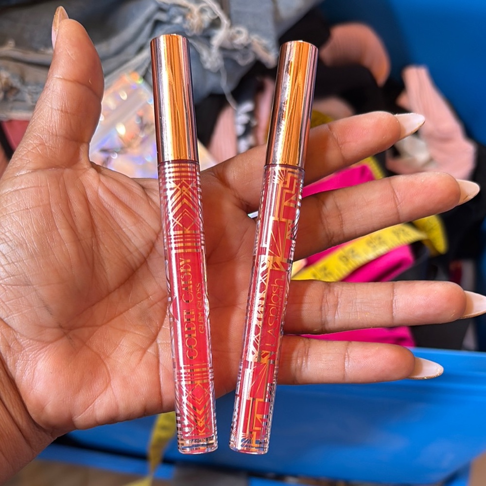 Lot of 2 L.A Splash Golden Gatspy Plumper Gloss Red Discontinued